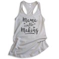 thumbnail image 1 of Mama In The Making Tank Top, Ladies Racerback Tank Top, Pregnancy Baby Announcement Tank, Pregnant Tank, Silver Gray, Medium, 1 of 3