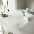 thumbnail image 3 of VIGO Giovanni Frosted White Glass 17 in. L x 17 in. W x 6 in. H Round Vessel Bathroom Sink, 3 of 8