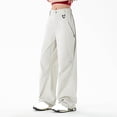 thumbnail image 6 of IFNWSV Womens Work Pants High Waisted Solid Waterproof Windproof Outdoor Cargo Long Trousers with Pockets White 2XL, 6 of 7