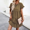 thumbnail image 4 of Ketyyh-chn99 Dresses for Women 2024 Maxi Dress Solid Shift Dress for Vacation Pullover Beach Dress Brown,XL, 4 of 5
