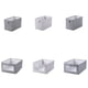 thumbnail image 5 of Toystoory Caja de almacenamiento plegable, contenedores de tienda, gran capacidad, ventana Visual, cajas para el hogar, manta, zapatos, juguetes, ropa Almacenamiento y organización del hogar gris 2 Toystoory HA077976-04, 5 of 6