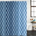 thumbnail image 3 of Blue Ombre Waterproof Fabric Shower Curtain, Modern Geometric Abstract Art Waterproof Fabric Shower Curtain for Bathroom Curtains Bathtubs Hotel Washable Shower Curtains with 12 Hooks Small 36x72in, 3 of 8