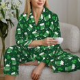 thumbnail image 6 of Fuzoiu Happy St. Patrick's Day Print Women's Long-Sleeved Pajama,Lounge Button Down Nightwear,Womens Notch Collar Pajama Set-Medium, 6 of 7