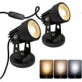 thumbnail image 1 of 2pcs Led Spot Lights Indoor Compatible Plants, 3 Color Accent Lighting Dimmable Uplights Spotlight Lamp With Dimmer Switch, 1 of 5