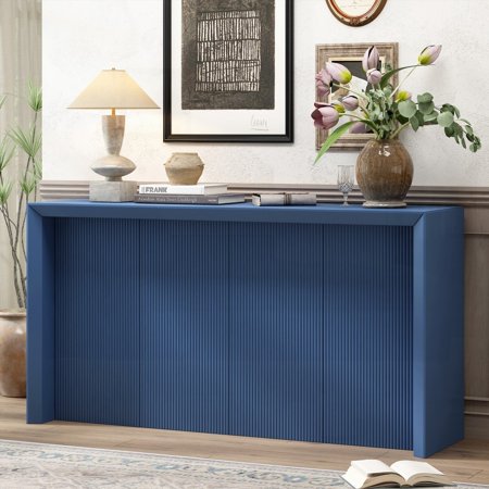 Entryway Table with Wavy Acacia Veneer, Enhancing Home Ambiance