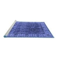 thumbnail image 2 of Ahgly Company Machine Washable Indoor Square Oriental Blue Industrial Area Rugs, 4' Square, 2 of 4