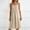 *Beige, variant on ClodeEU Women's Summer Linen Cotton Solid Color Spaghetti Strap Ruched Midi Dress,Loose Fit Casual Flowy Sundress Beige,Women's Plus L
