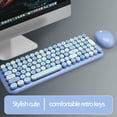thumbnail image 3 of Wireless Keyboard and Mouse Combo, 2.4Ghz Colorful Keyboard with Multi-Media Function Keys and Number Pad Compared for PC Computer Windows (Blue Mixed)-blue, 3 of 7