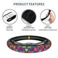 thumbnail image 6 of XMXY Car Steering Wheel Cover, Modern Artistic Colorful Texture Non-Slip Jeep Truck Universal Elastic Steering Wheel Protector 15 inch, 6 of 8