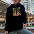 thumbnail image 2 of A Good Walk Spoiled Sayings, Golf Player, Golfing or Golfer Themed Merch Gift, Navy Blue Hooded Sweatshirt or Hoodie, Large, 2 of 5