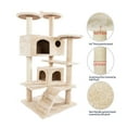 thumbnail image 2 of Ktaxon Zimtown Beige Cat Tree Condo and Furniture Scratch Post, 53", 2 of 6