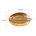 thumbnail image 2 of Baratija De Plumas Doradas De Cerámica, Plato De Exhibición De Tono Dorado De Estilo Antiguo, Bandeja De Tocador, Soporte De Anillo, Placa De Almacenamiento De Joyería Methold HA039202-00, 2 of 6