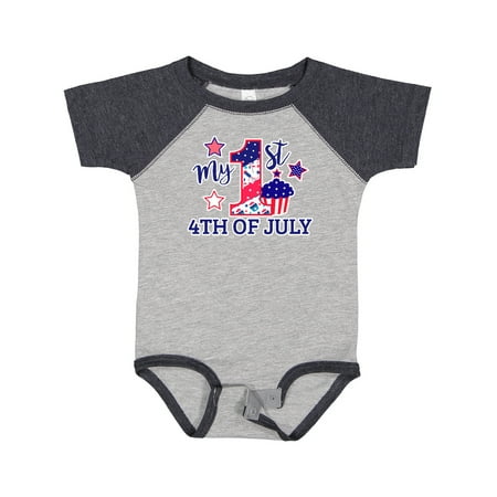 

Inktastic My 1st 4th of July with Stars and Cupcake Gift Baby Boy or Baby Girl Bodysuit