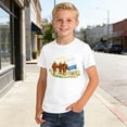 thumbnail image 2 of MIASHUI T-Shirt à Manches Courtes avec Imprimé Graphique Mignon pour Garçons, Doux, Décontracté, Confortable, Tenue Quotidienne, Hauts pour Enfants, Blanc, 8-9 Ans, 2 of 4