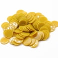 thumbnail image 1 of Hakitaroom Juego De 100 Fichas De Juego De Fichas De Póquer De Plástico Opaco Con Caja De Almacenamiento (Vara De Oro De 1,58 Pulgadas), 1 of 5