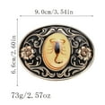 thumbnail image 2 of Naxoaeo Vintage American Belt Buckle Men Western Cowboy Luminous Scorpion Tiger eye Black agate Belt Buckles, 2 of 8