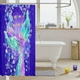 thumbnail image 3 of Mermaid Bathroom Waterproof Accessories with 12 Hooks Purple Mermaid Tail Shower Curtain for Kids Women Girls Ocean Fish Scales Fabric Shower Curtain Sea Animal Mermaid Curtains,72x72 Inches, 3 of 6