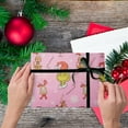thumbnail image 7 of Pink Christmas Wrapping Paper Roll, Cartoon Holiday Gift Wrap for Presents Birthday Baby Shower Party Supplies with Cut Grid Lines (1 Roll, 40 Sqft), 7 of 7