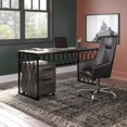 thumbnail image 2 of City Park 60W Industrial Desk with Drawers in Gray Hickory - Engineered Wood, 2 of 9