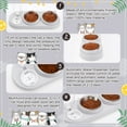 thumbnail image 4 of Abaima Stainless Steel Cat Food Bowl and Water Bowl Set, 3 in 1 Tilted Raised Cat Food Bowls for Indoor Cats, Whisker Friendly Cute Cat Bowl Double Feeder and Automatic Waterer, 4 of 7
