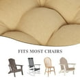 thumbnail image 2 of BPS Outdoor Patio Rocking Chair Cushion, Waterproof Fade-Resistant High Back Cushions, Tufted Pads with Ties, Set of 2, Brown, 2 of 8