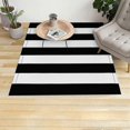 thumbnail image 4 of Black And White Striped Rug, Washable, Modern Rug, Outdoor, Shaggy Carpet For Living Room, Kitchen, Kids Room, 60 X 90 Cm, 4 of 4