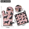 thumbnail image 6 of Rottweiler Dogs with Flowers Kitchen Oven Mitt and Pot Holder Sets 2 Pcs for Baking, Cooking and Grilling, Heat Resistant Up To 392 °F, 6 of 7
