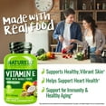 thumbnail image 5 of NATURELO Vitamin E - 180 mg (300 IU) of Natural Mixed Tocopherols from Organic Whole Foods - Supplement for Healthy Skin, Hair, Nails, Immune & Eye Health - Non-GMO, Soy free - 90 Vegan Capsules, 5 of 9