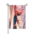 thumbnail image 1 of Bandera de jardín de temporada de Spider-Man, bandera de doble cara, bandera navideña para decoración navideña al aire libre., 1 of 8