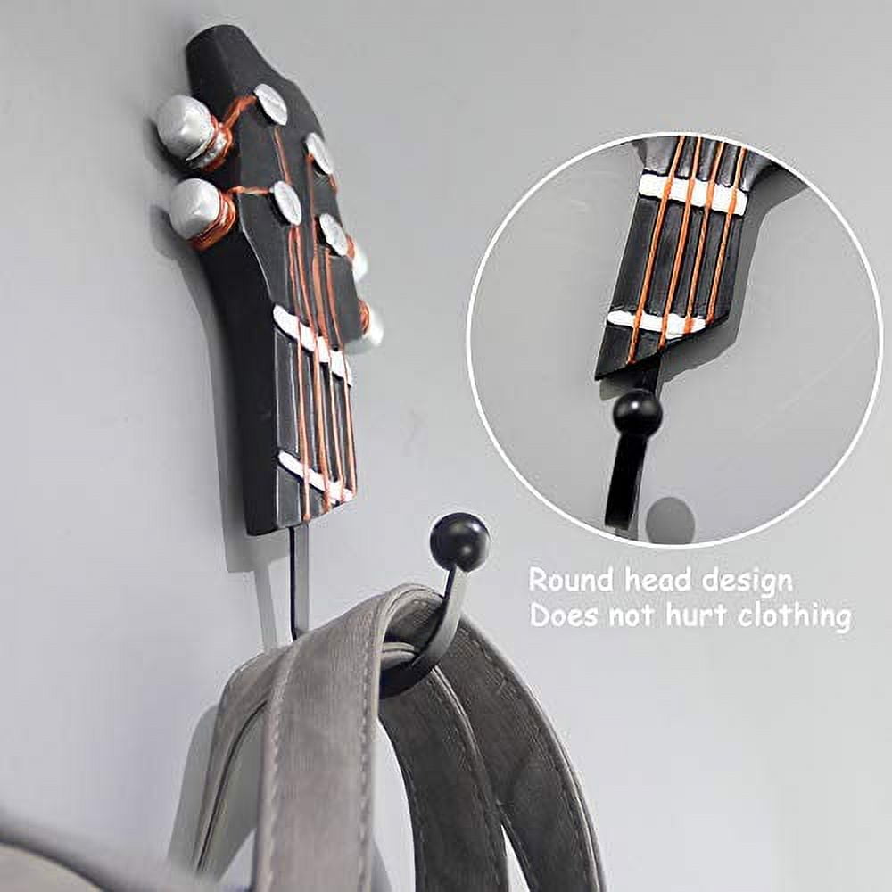 kungyo vintage guitar shaped decorative hooks rack hangers for