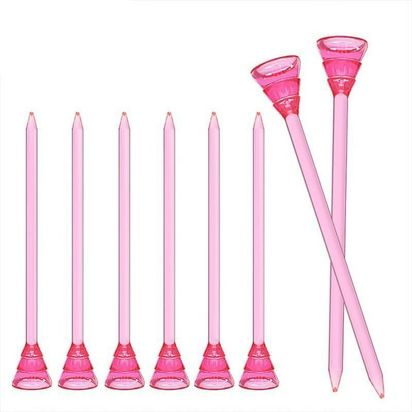 PGM 50pcs Golf Tees Plastic Transparent 83mm Tee Random Colors TE015 50pcs-Random colors
