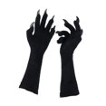 thumbnail image 2 of Guantes con huellas de animales, disfraces, fiestas temáticas de terror, decoración de fiestas góticas Negro, 2 of 9