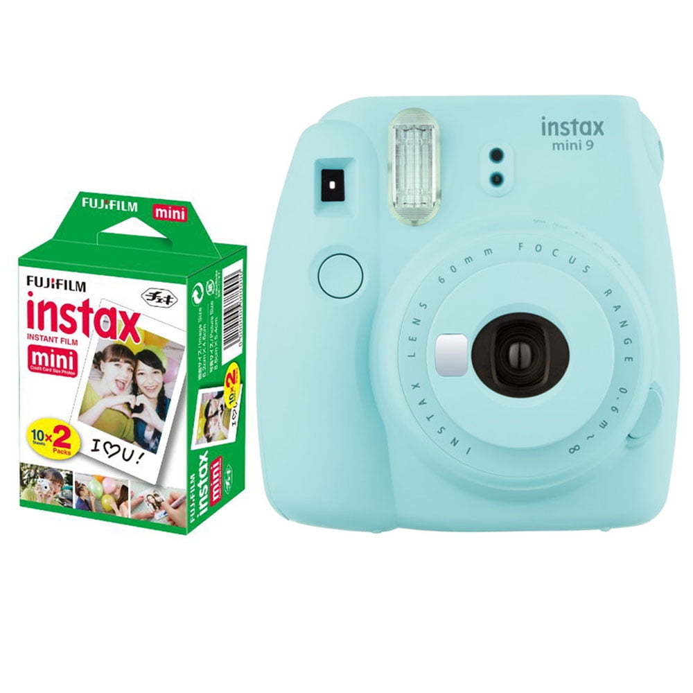 Fujifilm instax mini 9 Instant Film Camera (Ice Blue) + Fujifilm Instax