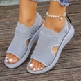 thumbnail image 6 of Dakaela Womens Walking Sandals Arch Support Orthotic Slingback Slip on Sport Shoes Platform Plantar Fasciitis Athletic Summer Beach Sandal Grey Size 8.5, 6 of 9