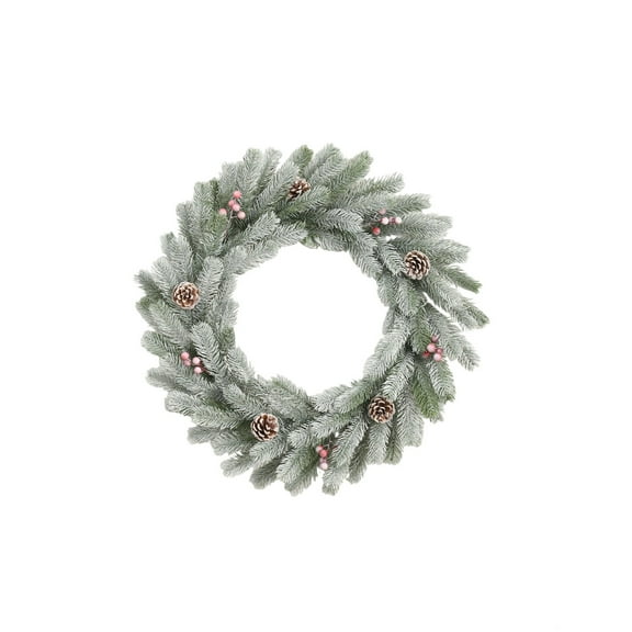 Tarmeek Artificial Christmas Wreath with Branches, Pinecones, Red Berries, Christmas Wreaths for Front Door and Wreath Decorations for Christmas Fireplace Wall Home, Front Door Winter Wall Decoration