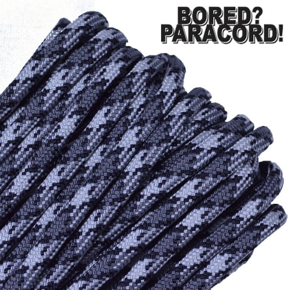 Bored Paracord Brand 550 lb Type III Paracord - Titanium 50 Feet