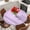 Plum Pink, variant on Purple Round Tablecloth, Fitted Table Cover with Elastic for 55"-60" Round Tables, Geometric Vertical Striped Solid Rainbow Table Cloth Outdoor Indoor Dinning Party Waterproof Tablecloths