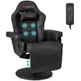 thumbnail image 1 of Goplus Fauteuil Inclinable de Jeu avec Massage, Hauteur Réglable, Chaise Pivotante de Course avec Porte-Gobelet, Noir, 1 of 9