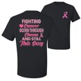 thumbnail image 1 of Wild Bobby, Fighting Cancer And Still Sexy, Breast Cancer Awareness, Front and Back Men Graphic Tee, Black, Small, 1 of 4