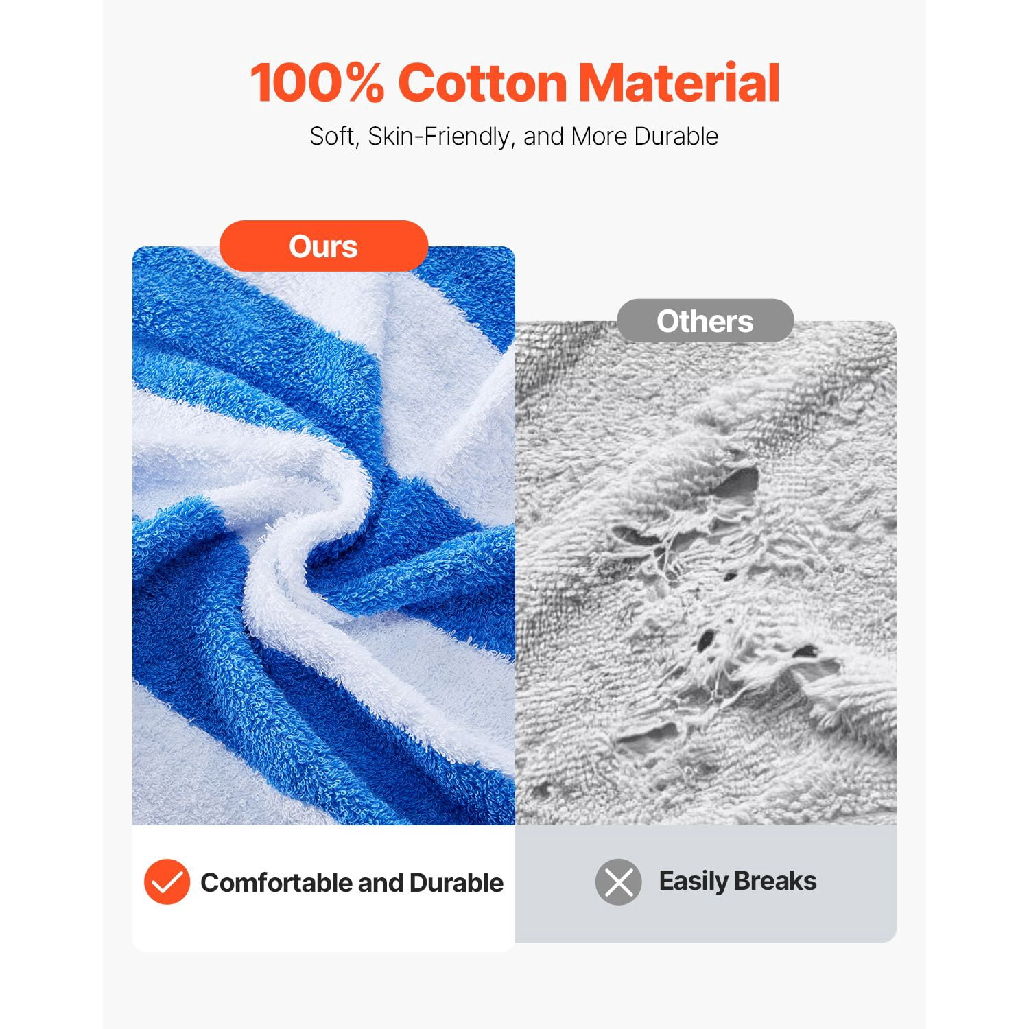 Beach Towels 4-Pack 60x30 Inch 400 GSM 100% Pure Cotton Quick-Dry Absorbent for Pool Swimming Travel