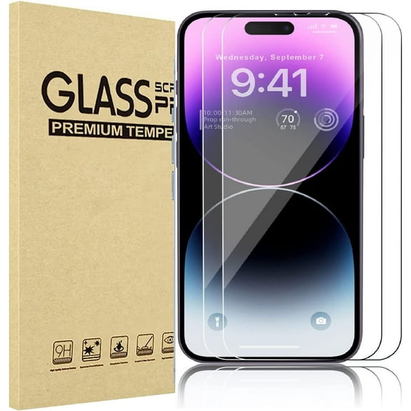 [2 Pack] EpicGadget Glass Screen Protector for iPhone 14 Plus (6.7 Inch Display) - Tempered Glass Film / High Definition / 9H Hardness