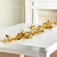 thumbnail image 4 of Lighted Gold Garland - LED Artificial Leaf Mantle or Banister Home Decoration, 4 of 5