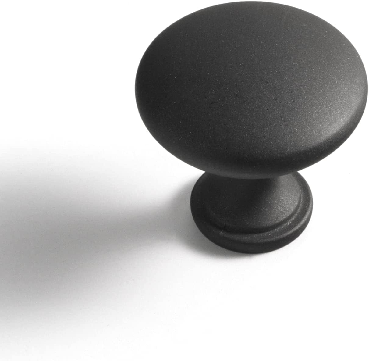 Zoizocp 6 Pack Matte Black Drawer Knobs , Single Hole Pulls