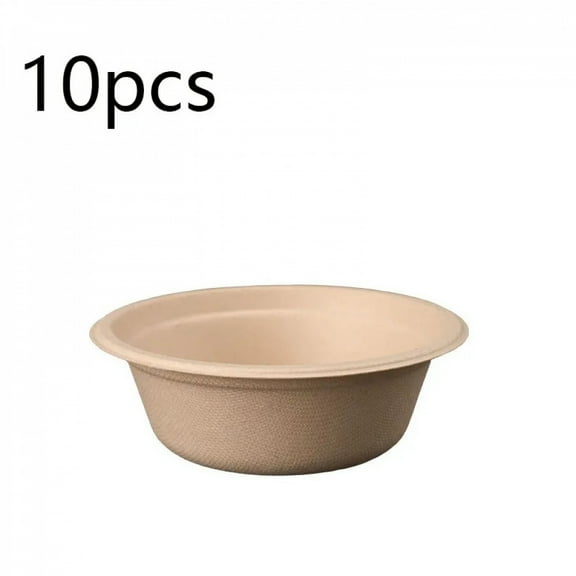 10/20/50 disposable paper bowls for holiday family party dessert fruit salad ice cream oatmeal sugar cane pulp biodegradable