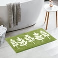 thumbnail image 4 of Alfombra de baño REGALWOVEN antideslizante de felpa para el suelo del baño, bañera y ducha Leaves-2 18" x 26", 4 of 6