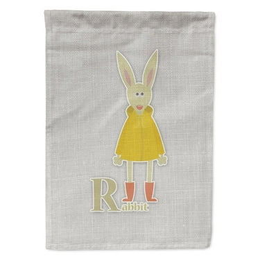 Carolines Treasures BB5743GF Alphabet R for Rabbit Flag Garden Size  Small multicolor