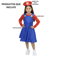 thumbnail image 4 of Disfraz Vestido Mario Plomera Roja FX Costumes Infantil Niña Talla 4 a 6 años, 4 of 4