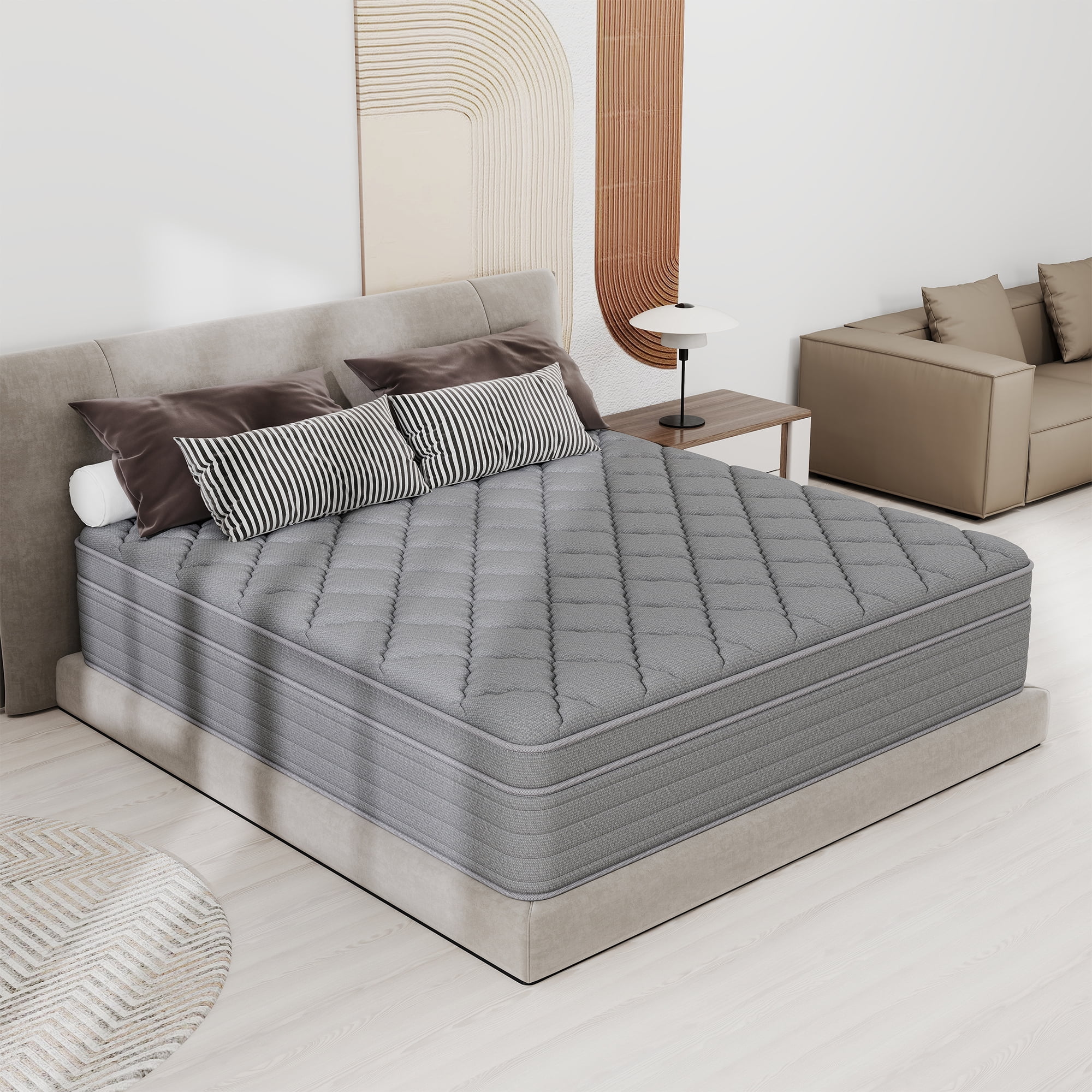 Yilicy Mattress 12 inch King Size, Gel Memory Foam Hybrid Mattress in a Box, Cozy Sleep