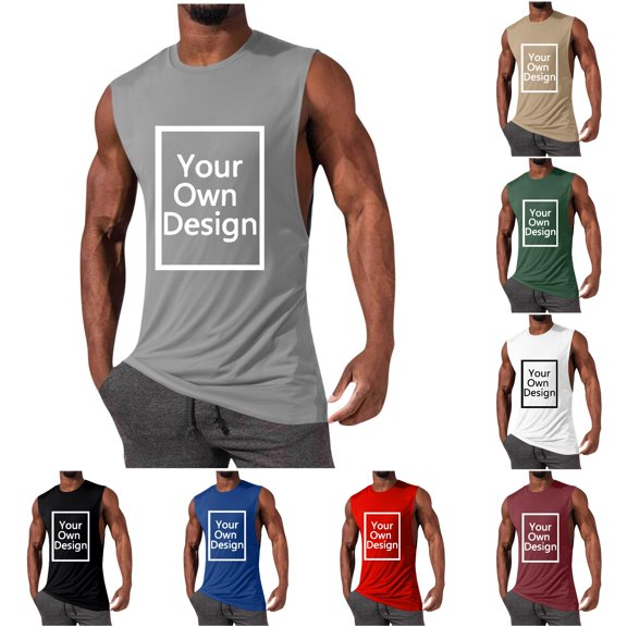 TIANZEN Personalizable ’s Tank Top For Customizable Graphic And Text Design Breathable Sleeveless Shirt For Everyday Wear Shirt for Men