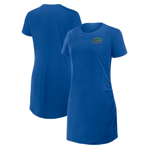 Women's Fanatics Royal Florida Gators Ruched Drape T-Shirt Dress